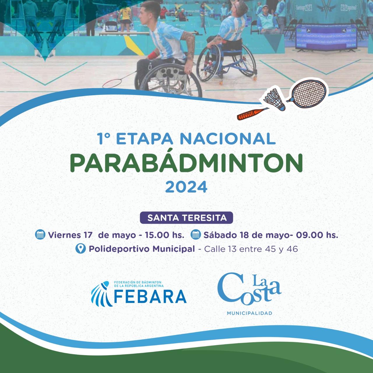 La Costa será sede de la primera fecha del Circuito Nacional de Parabádminton
