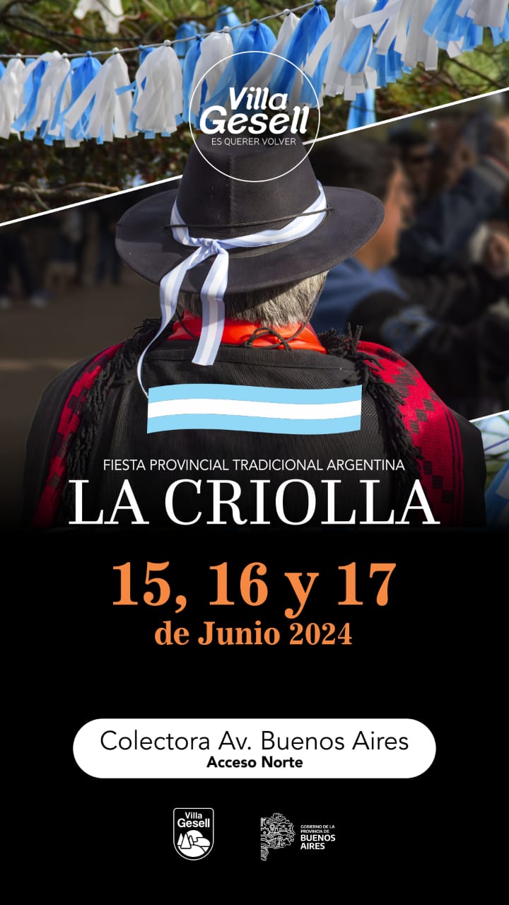 El Partido de La Costa participará en la Fiesta Provincial Tradicional Argentina «La Criolla» de Villa Gesell