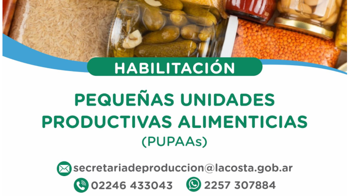 Convocatoria a emprendimientos de alimentos para su habilitación como Pequeñas Unidades Productivas Alimenticias