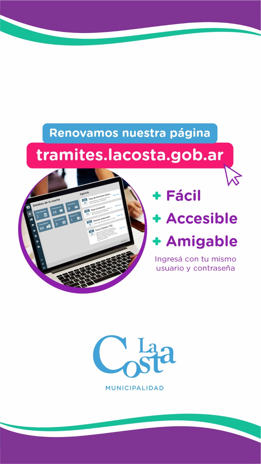 La Municipalidad de La Costa renovó el sitio web para facilitar la gestión de trámites