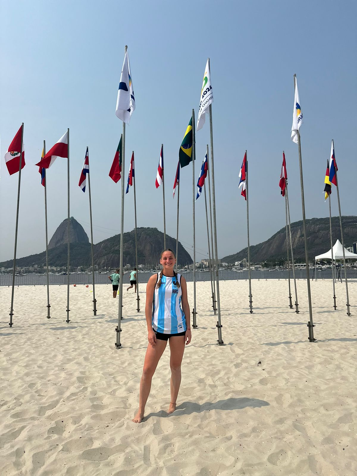 La costera Giuliana Gamba se encuentra participando del Mundial Universitario de Juegos de Playa