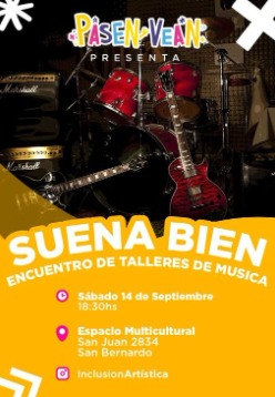 Talleres de música “Suena Bien” en el Multicultural de San Bernardo