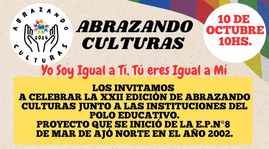 Nueva edición de «Abrazando Culturas» organizado por instituciones de Mar de Ajó