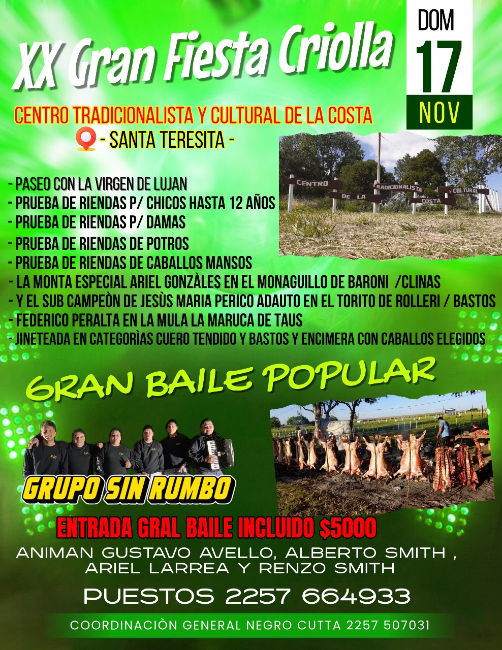 Se viene la “20ª Gran Fiesta Criolla» en Santa Teresita