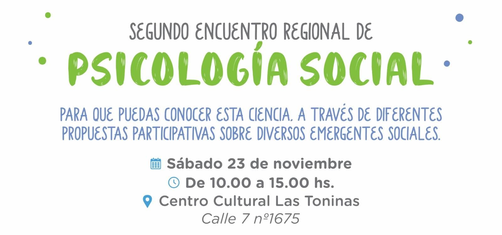 Se llevará adelante el 2° Encuentro Regional de Psicología Social en Las Toninas