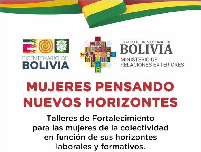 Se realizará la jornada “Mujeres pensando nuevos horizontes” para la colectividad boliviana