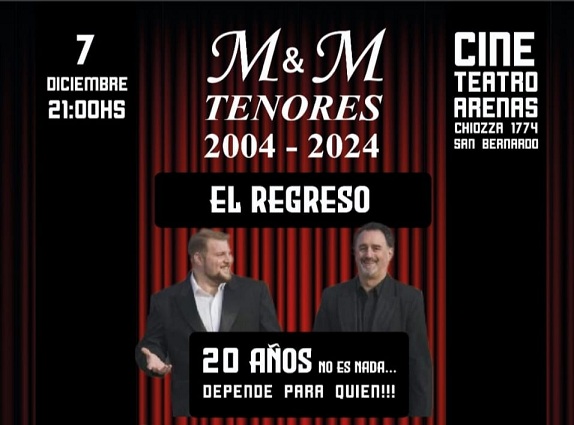 <div>M&M Tenores celebrará sus 20 años con un show en San Bernardo</div>