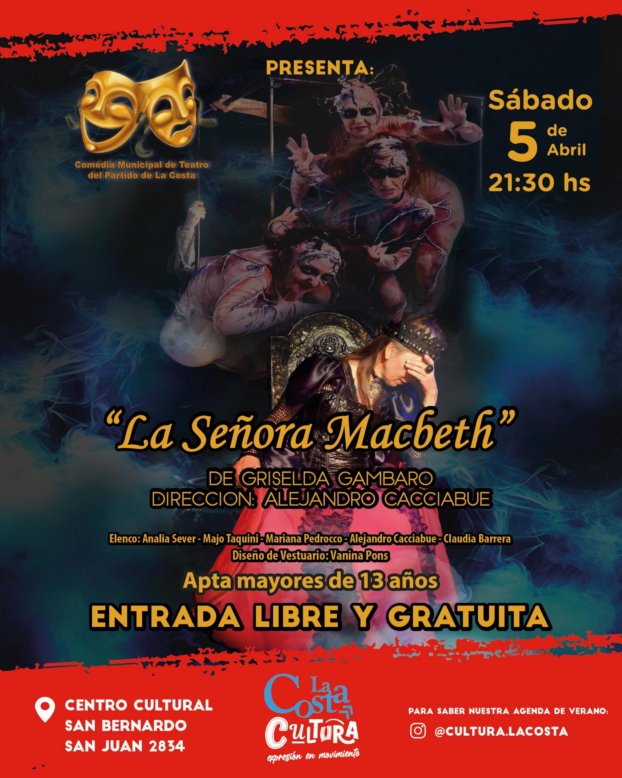 Presentación de Comedia Municipal de Teatro del Partido de La Costa en San Bernardo