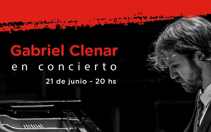 El pianista Gabriel Clenar ofrecerá un concierto con entrada gratuita en Mar de Ajó