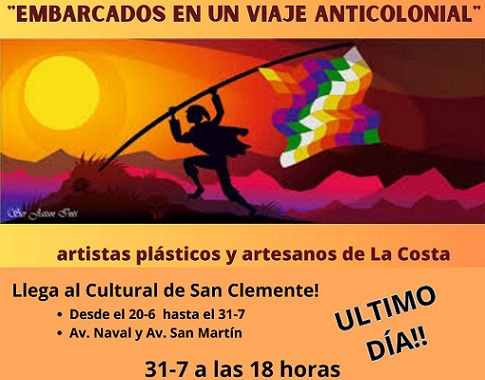 La exposición «Embarcados en un viaje anticolonial» tendrá su cierre con una charla y música en vivo
