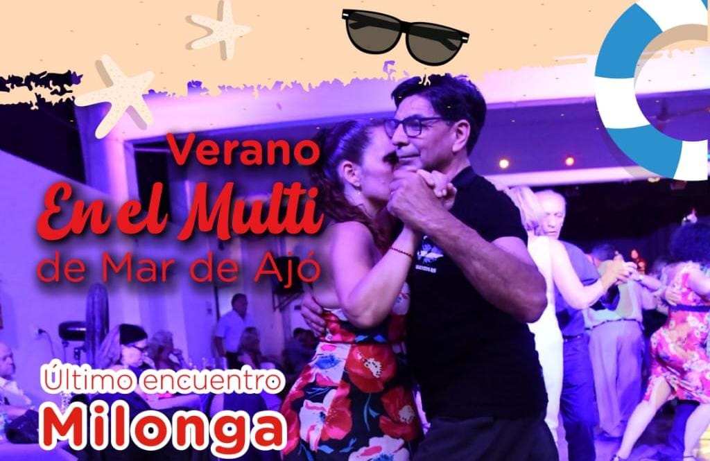 Último encuentro de milonga en verano en el Espacio Multicultural de Mar de Ajó