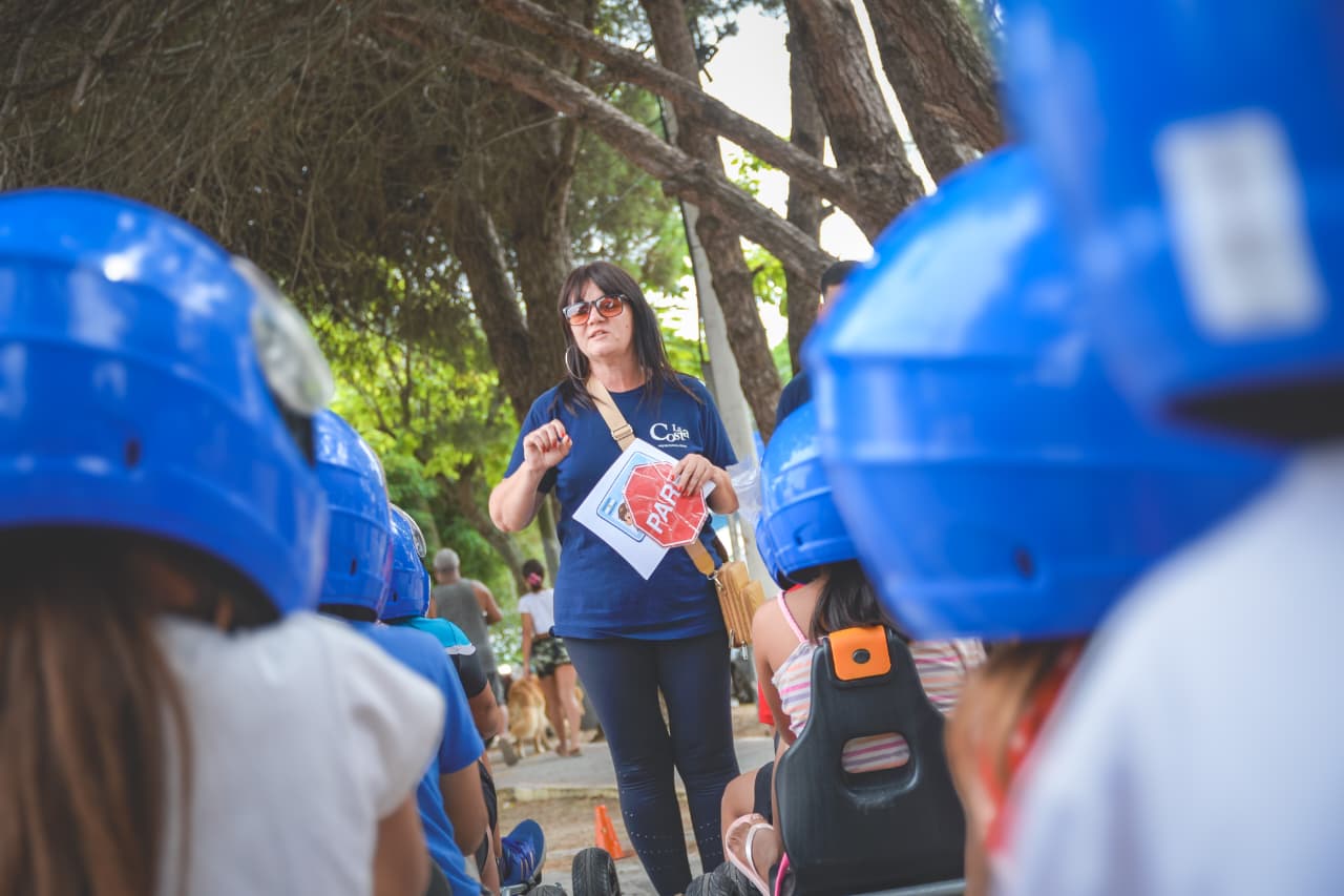 Concientización y juego: la educación vial llegó a la Colonia Cultural de Las Toninas