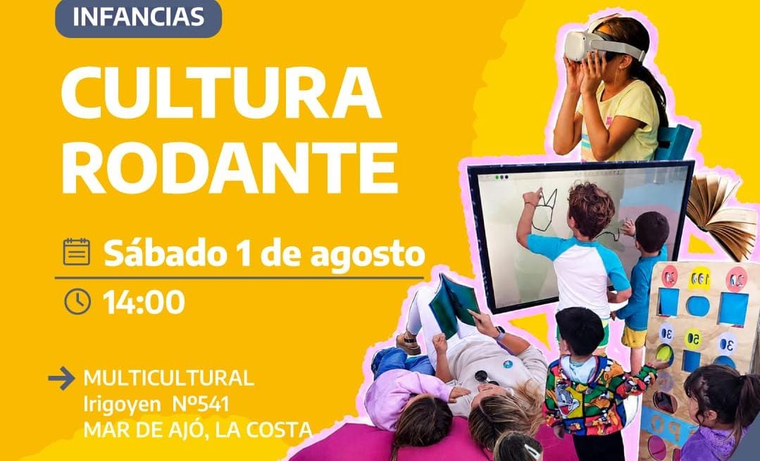 Cultura Rodante llega a Mar de Ajó con juegos, arte y espectáculos para las infancias